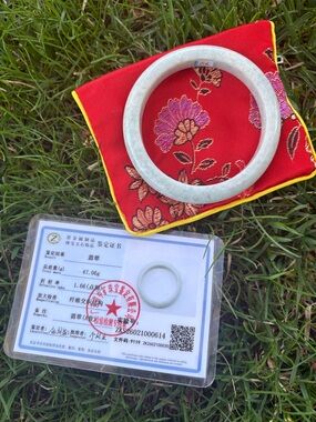 Natural Light Green Jade Bangle Bracelet - Women Accessories